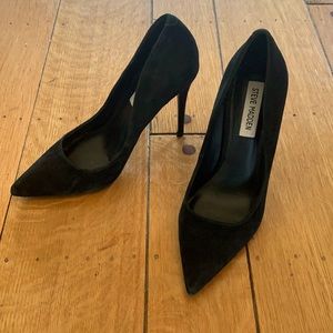 Steve Madden Daisie black suede leather pumps 7.5